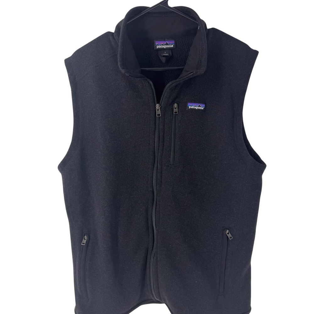 Patagonia Better Sweater Vest Mens Large Black Full Zip Fleece 25882 Outdoor - Picture 5 of 11